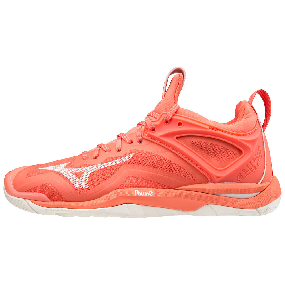 Tenis Handebol Mizuno Wave Mirage 3 - Mulher - Coral/Branco - VCDYI8534